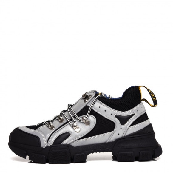 GUCCI X SEGA Mesh Technical Canvas Calfskin Reflective Mens Flashtrek Sneakers - Picture 2 of 15